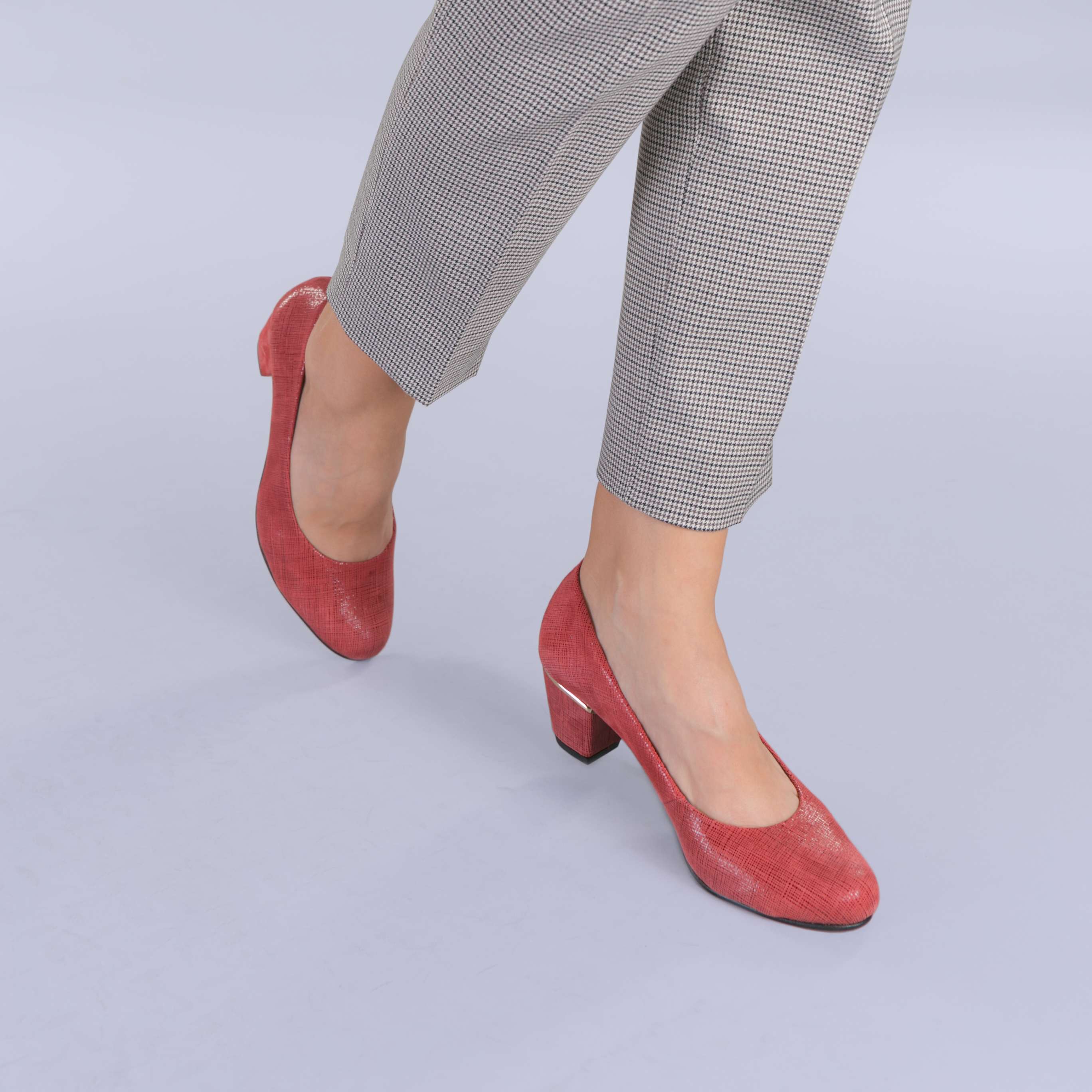 Pantofi dama piele cu toc Rubin rosii Incaltaminte Dama 2023-02-03